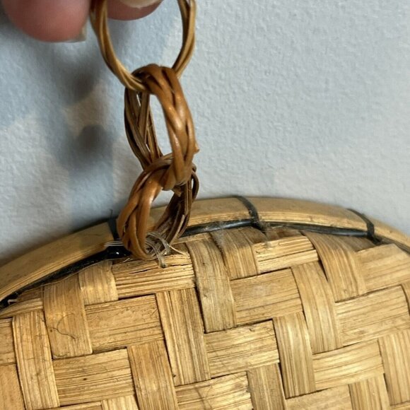 2 Vintage 70s Oval Wooden Wall Art Flowers Polynesian Tiki Boho Chic 10" - Picture 10 of 15